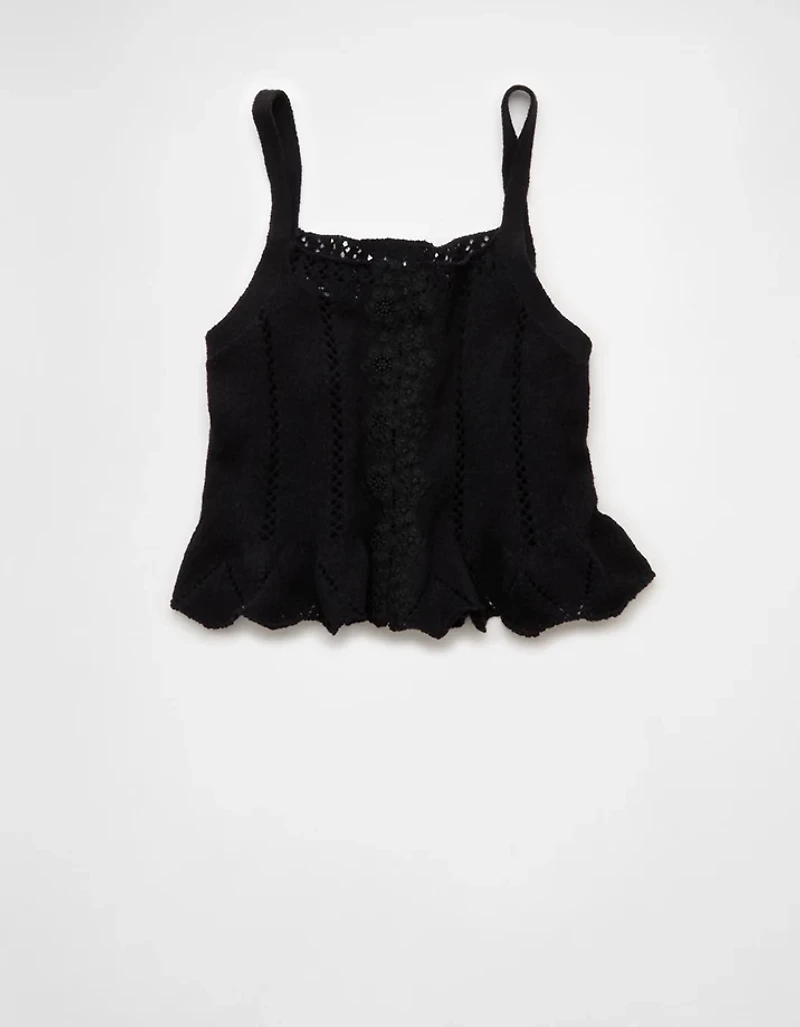 AE Lace Sweater Tank Top