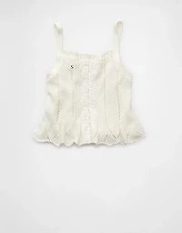 Débardeur en tricot et dentelle AE