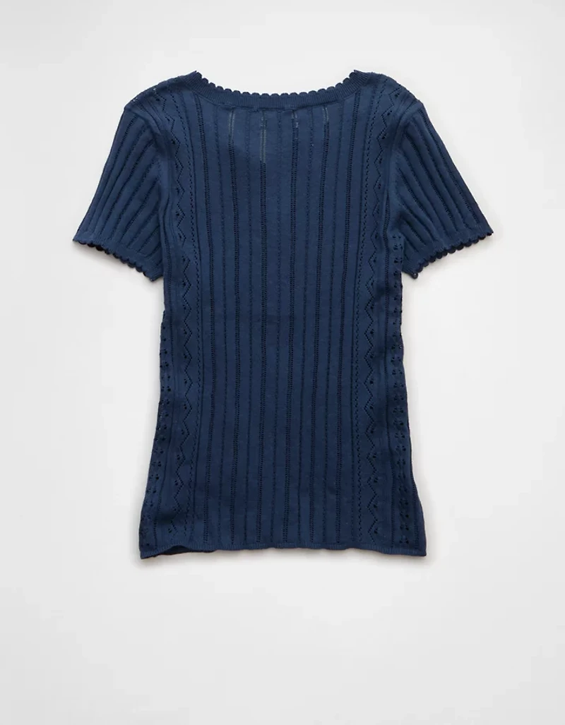 T-shirt en tricot Henley AE