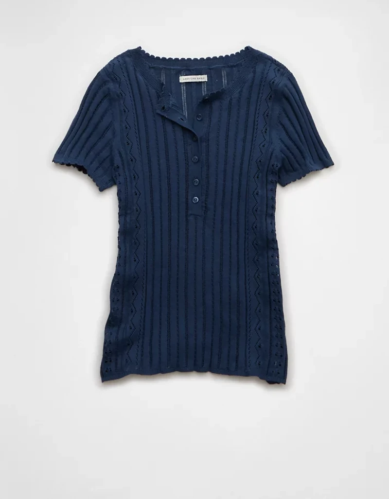 T-shirt en tricot Henley AE