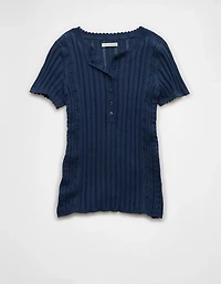 T-shirt en tricot Henley AE