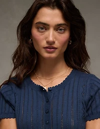 T-shirt en tricot Henley AE