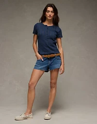 T-shirt en tricot Henley AE