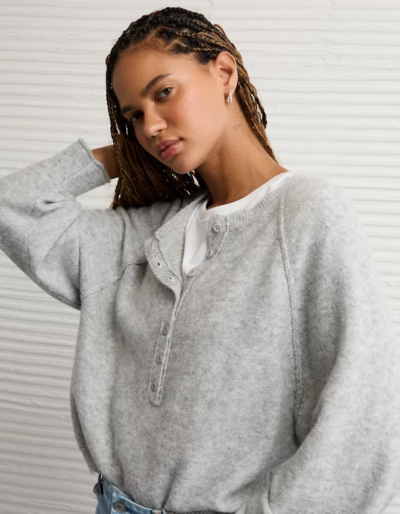 AE Whoa So Soft Henley Sweater