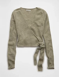 AE Whoa So Soft Ballet Wrap Sweater Top