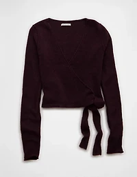 AE Whoa So Soft Ballet Wrap Sweater Top