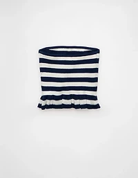 Bustier tubulaire en tricot à basque AE