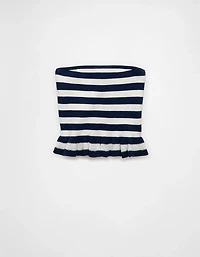 Bustier tubulaire en tricot à basque AE