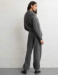 AE Cable-Knit Quarter-Zip Sweater