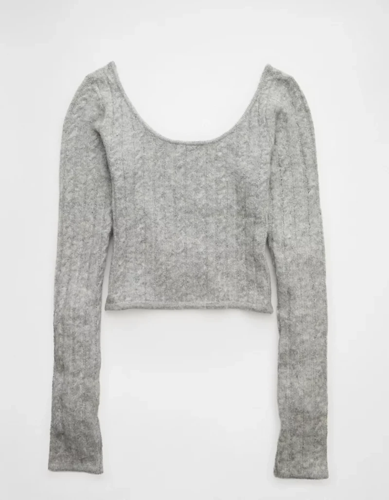 AE Whoa So Soft Cropped Scoop Neck Sweater
