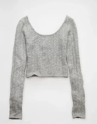 AE Whoa So Soft Cropped Scoop Neck Sweater