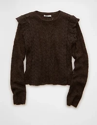 AE Lace Ruffle Sweater