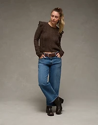 AE Lace Ruffle Sweater