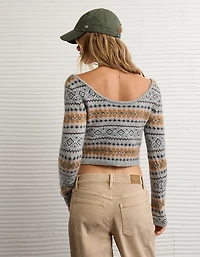 Chandail court à encolure dégagée si doux Whoa AE