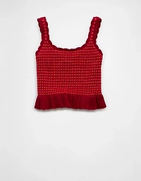 Débardeur à basque au crochet AE