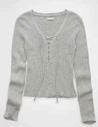 AE Lace-Up Sweater