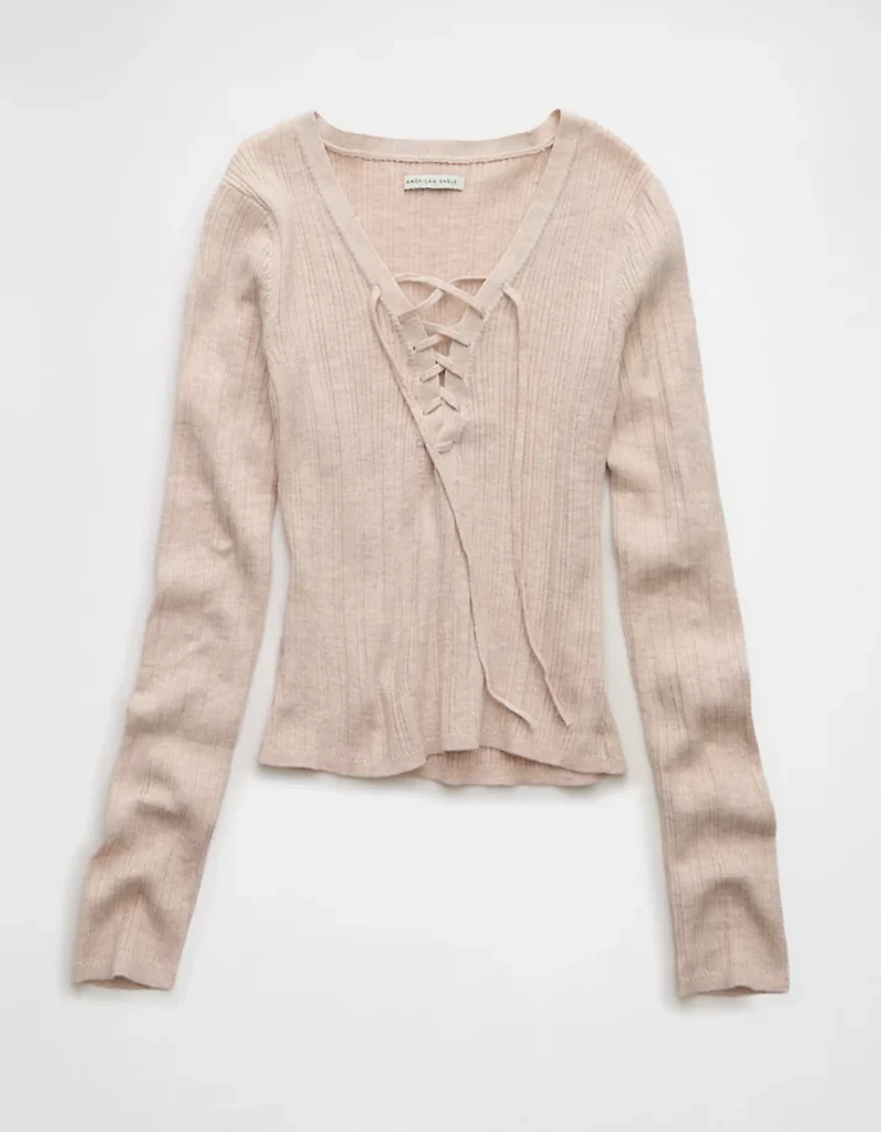 AE Lace-Up Sweater