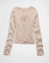 AE Lace-Up Sweater