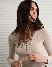 AE Lace-Up Sweater