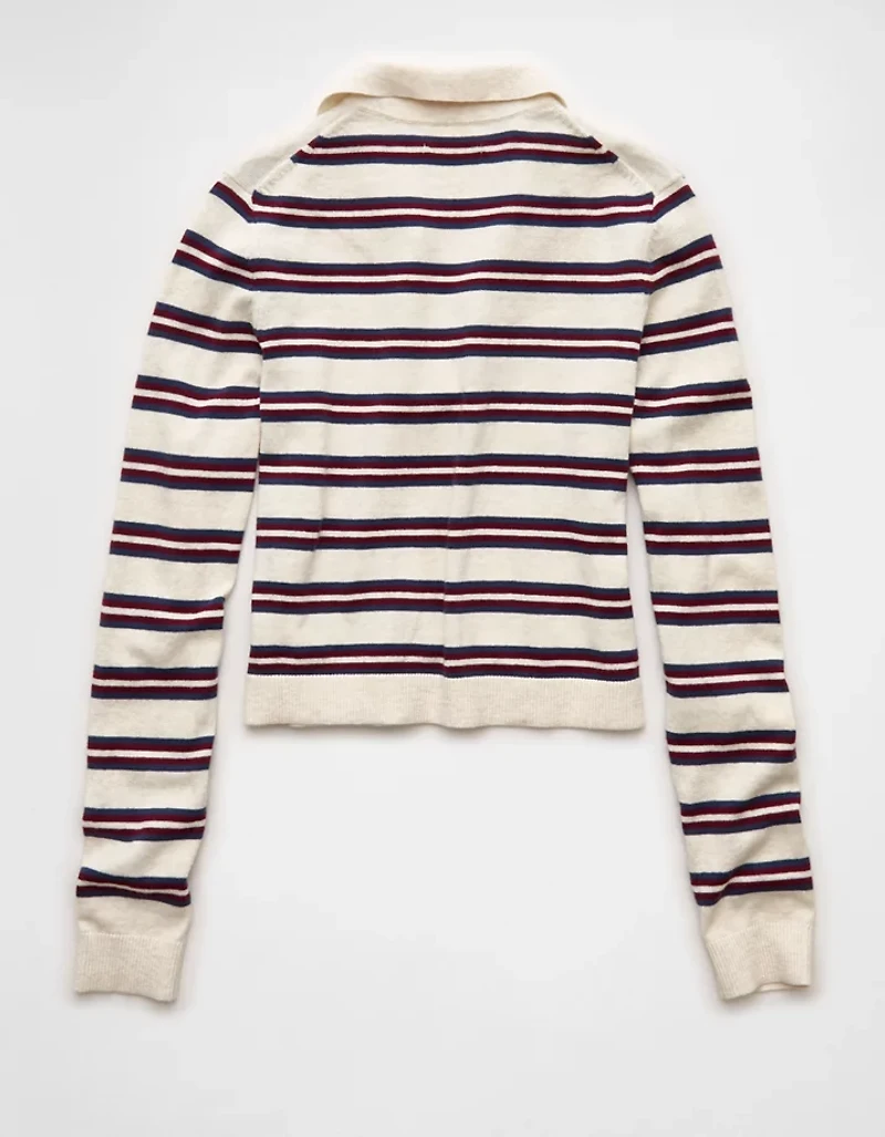 AE Cropped Polo Sweater