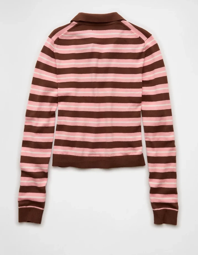 AE Cropped Polo Sweater