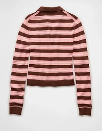 AE Cropped Polo Sweater