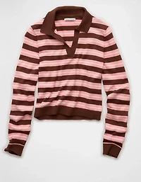 AE Cropped Polo Sweater