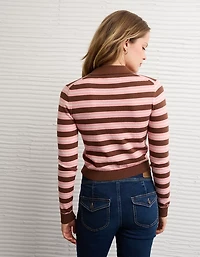 AE Cropped Polo Sweater