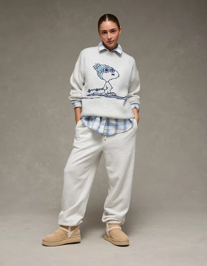 AE Oversized Snoopy Graphic Sweater