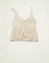 AE Button-Up Fly-Away Tank Top