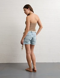 AE Crochet Cropped Peplum Tube Top