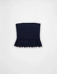 Haut tube court au crochet à basque AE