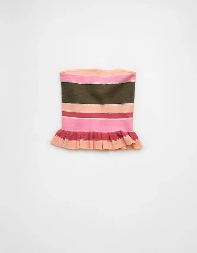 Bustier tubulaire en tricot à basque AE