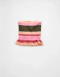 Bustier tubulaire en tricot à basque AE