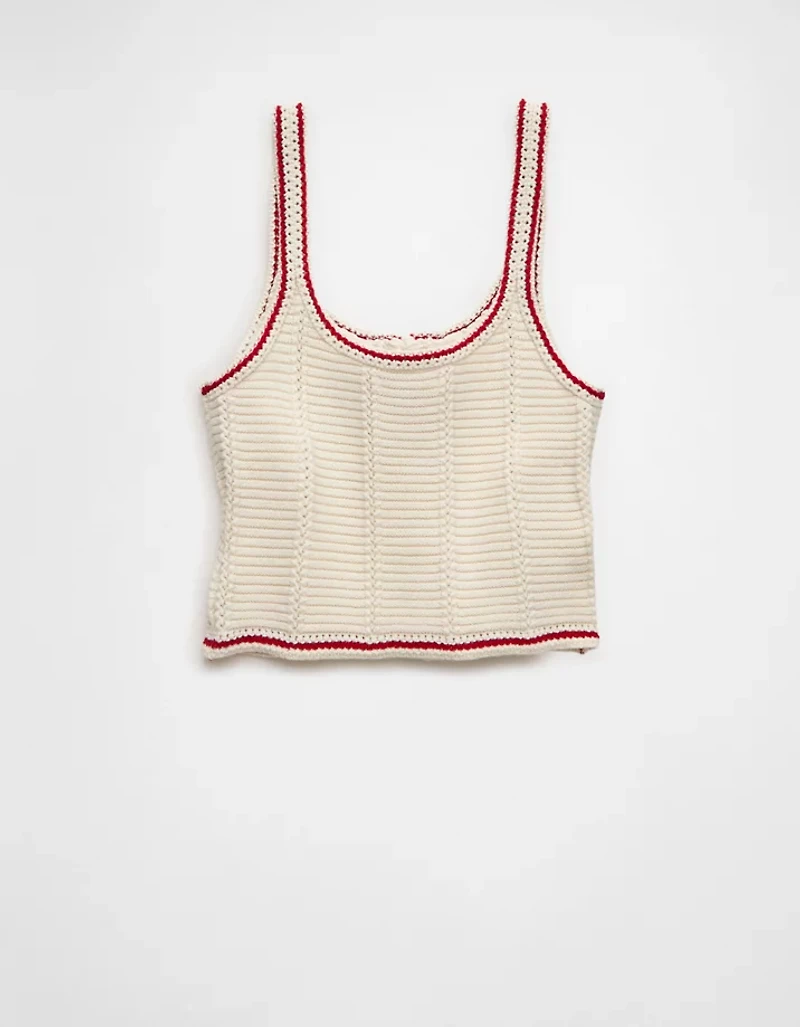 AE Lace-Up Knit Tank Top