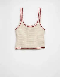 AE Lace-Up Knit Tank Top
