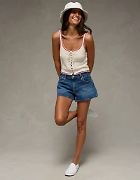 AE Lace-Up Knit Tank Top