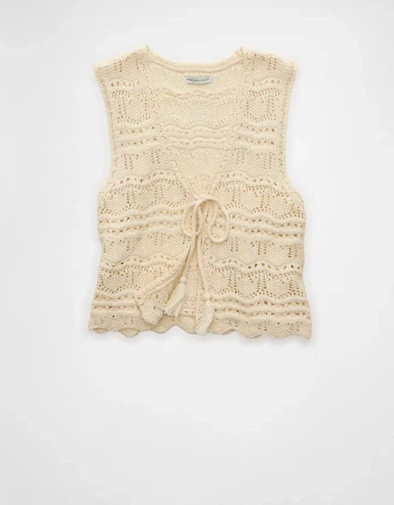 AE Tie-Front Sweater Vest