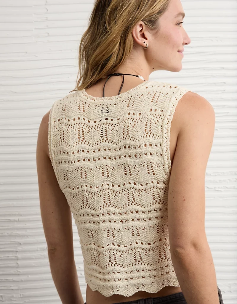 AE Tie-Front Sweater Vest