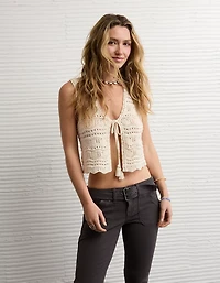 AE Tie-Front Sweater Vest