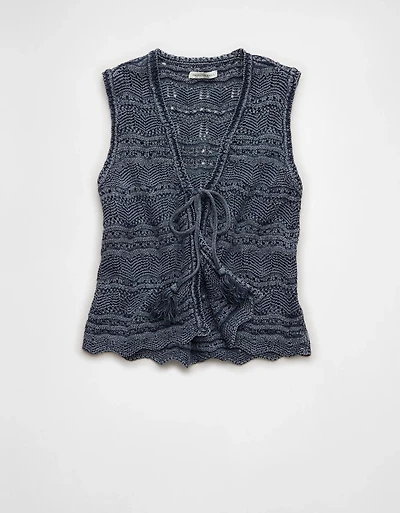 AE Tie-Front Sweater Vest