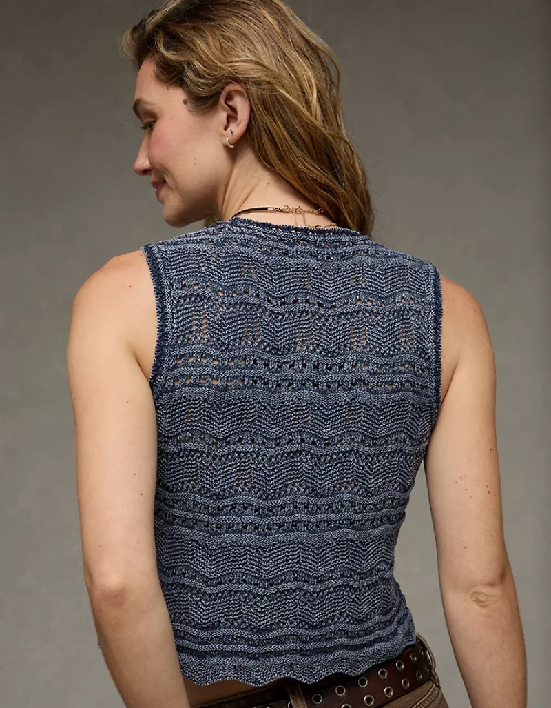 AE Tie-Front Sweater Vest