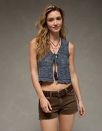 AE Tie-Front Sweater Vest