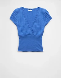 AE V-Neck Crossover Sweater Tee