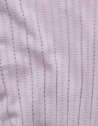 T-shirt en tricot à taille croisée encolure V AE