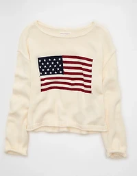 AE American Flag Graphic Sweater