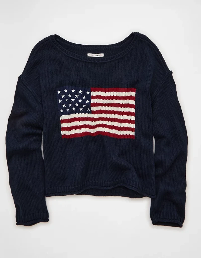 AE American Flag Graphic Sweater