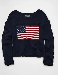 AE American Flag Graphic Sweater