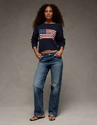 AE American Flag Graphic Sweater