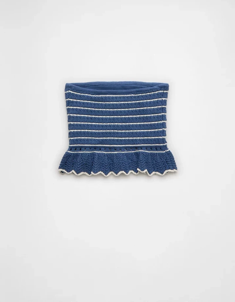 Haut tube court au crochet à basque AE